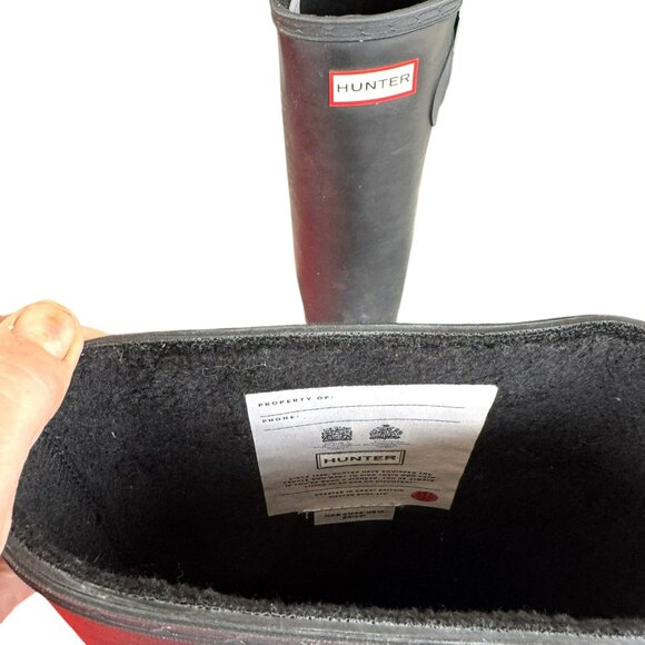 Hunter Original Tall Insulated Rain Boots Black Size 10 US (EU 42/UK 8) … - Picture 9 of 9